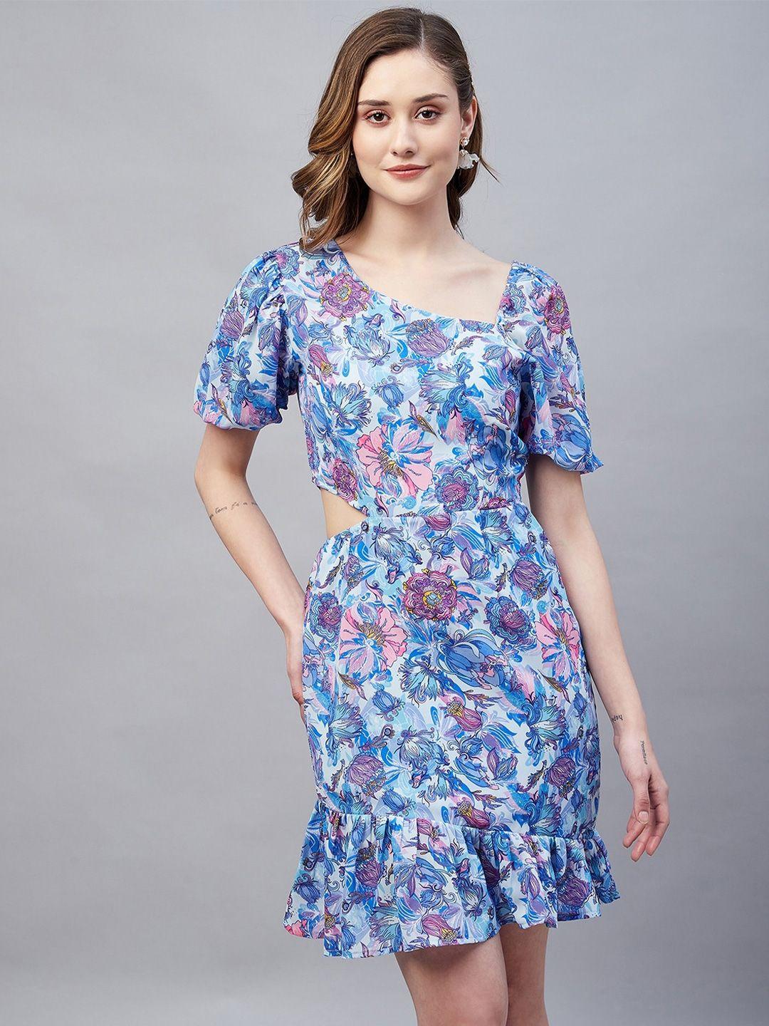 rare floral georgette sheath dress