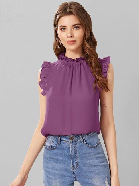 rare purple sleeveless top