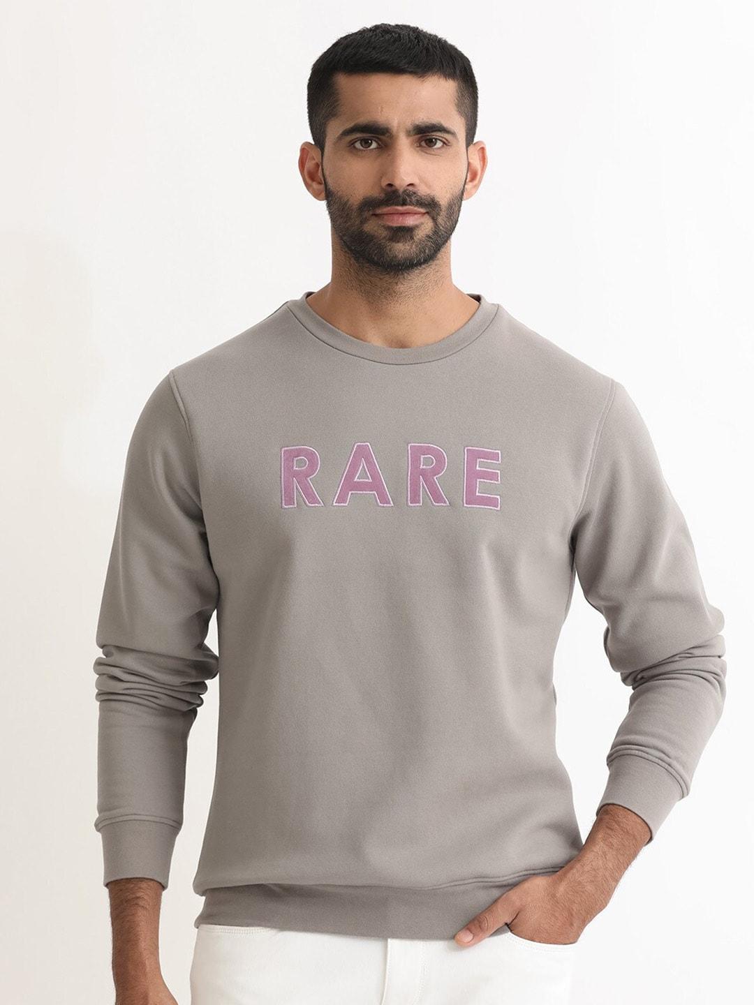 rare rabbit round neck cotton sweatshirt