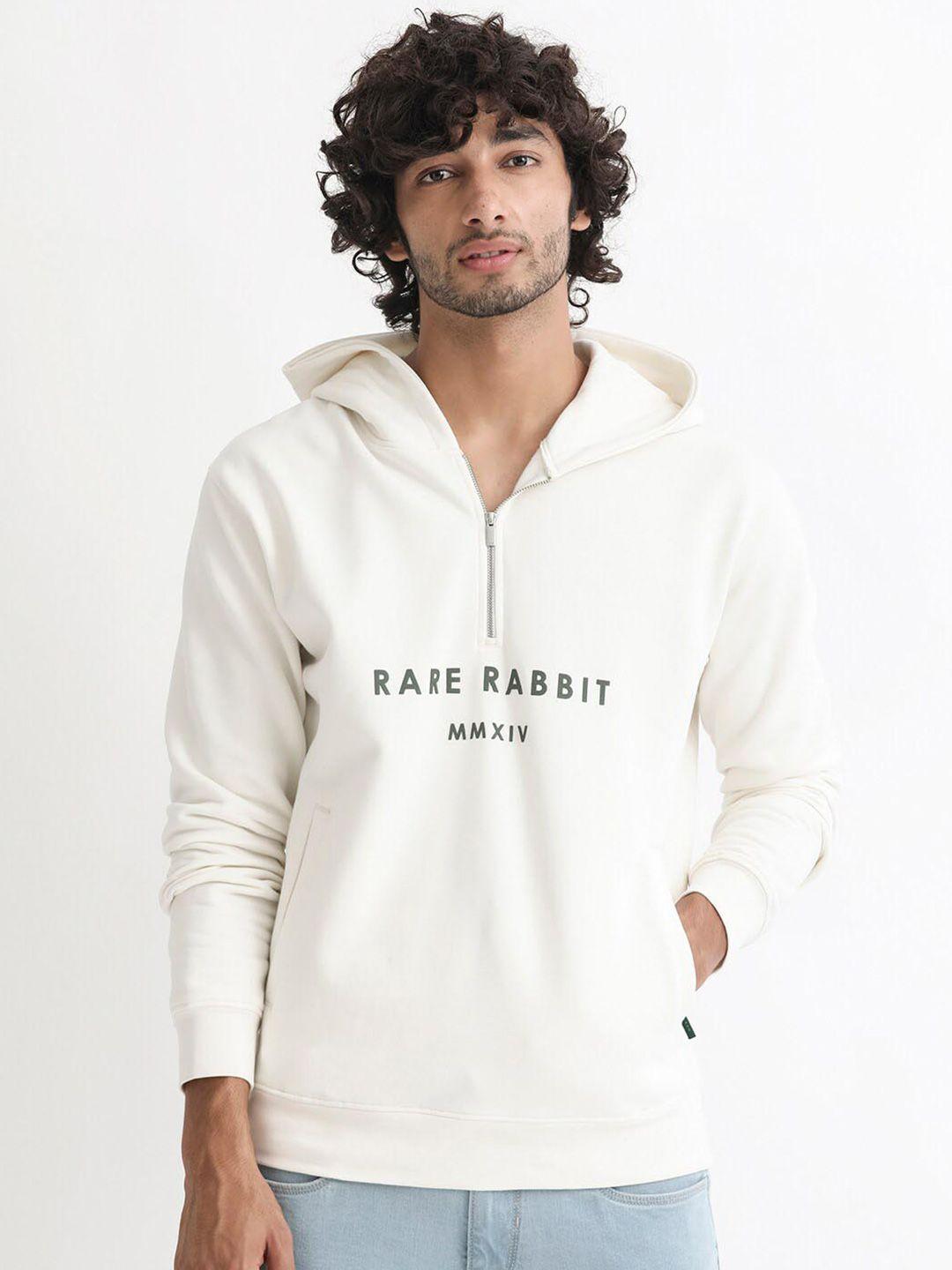 rare rabbit typography printed cotton sweatshirt