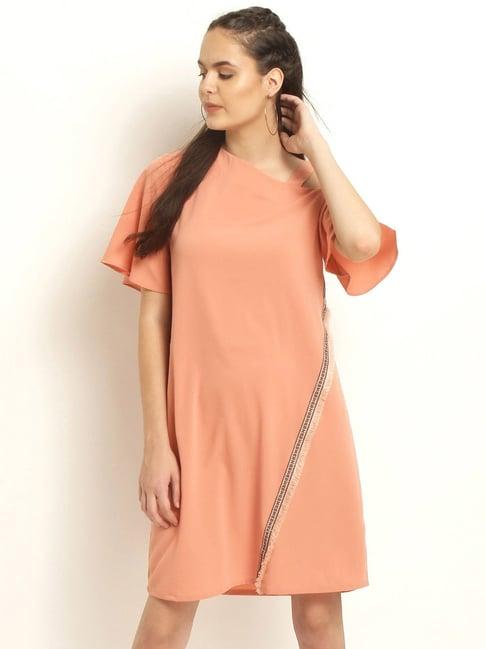 rare coral a line dress