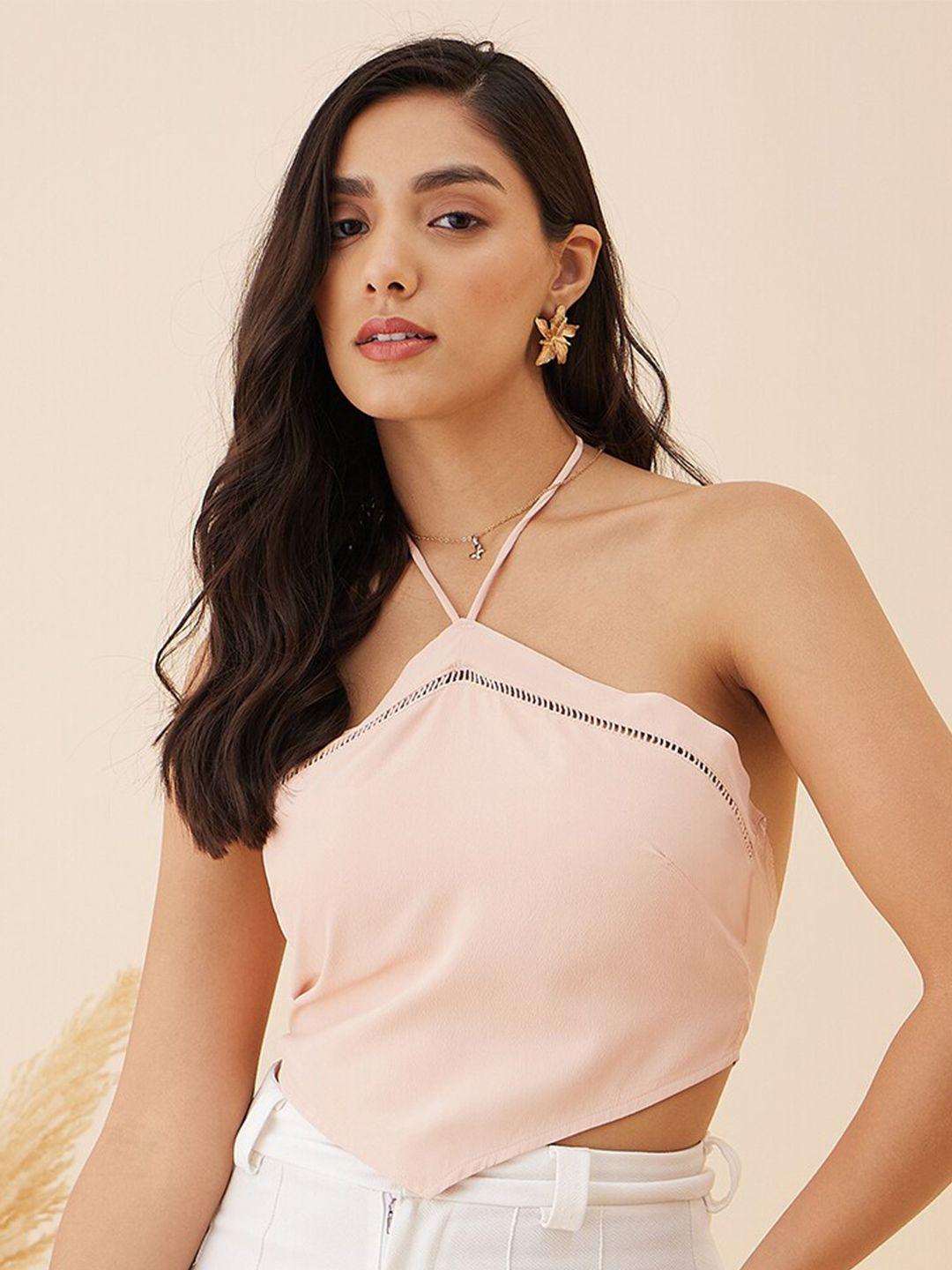 rare halter neck crepe top