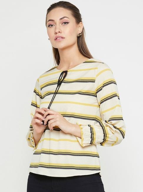 rare light yellow striped top