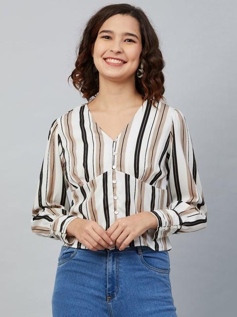 rare multicolor striped top