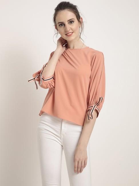 rare peach regular fit top