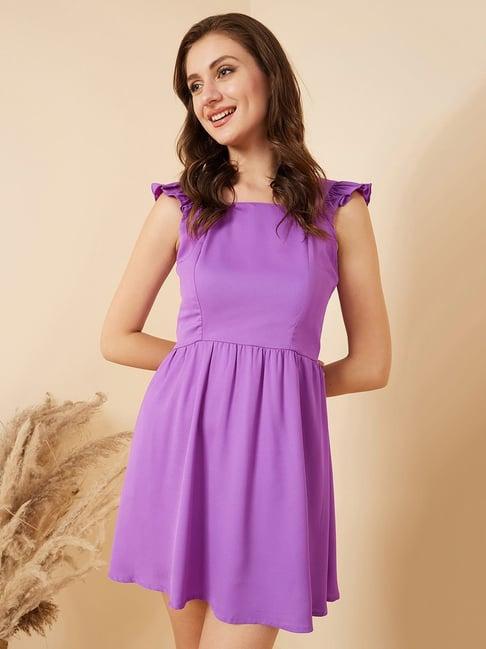 rare purple a-line dress