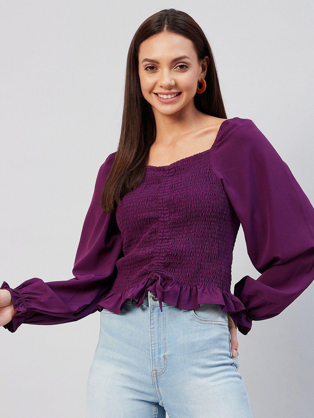 rare purple crepe top