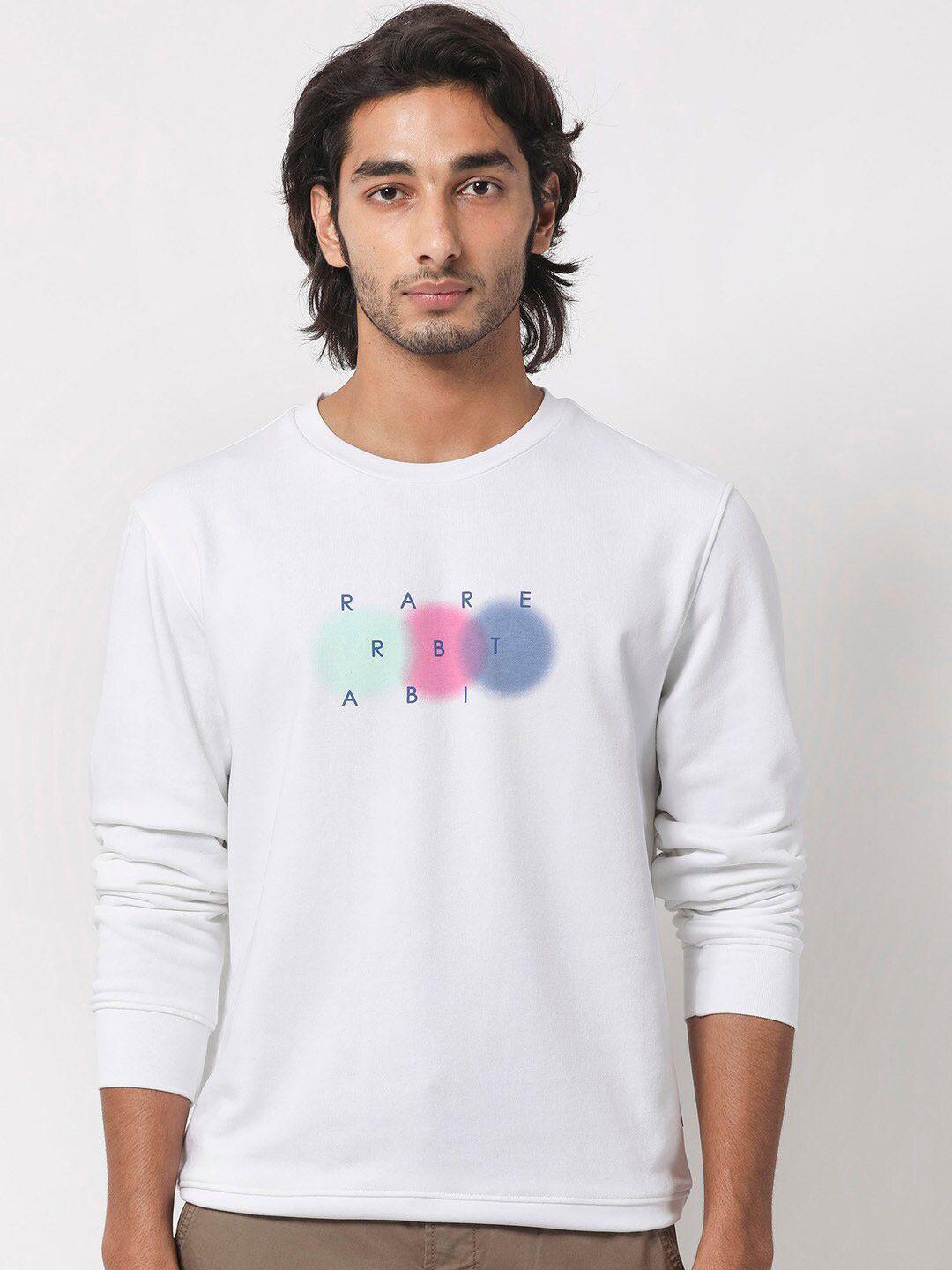 rare rabbit brand logo printed cotton sweatshirt