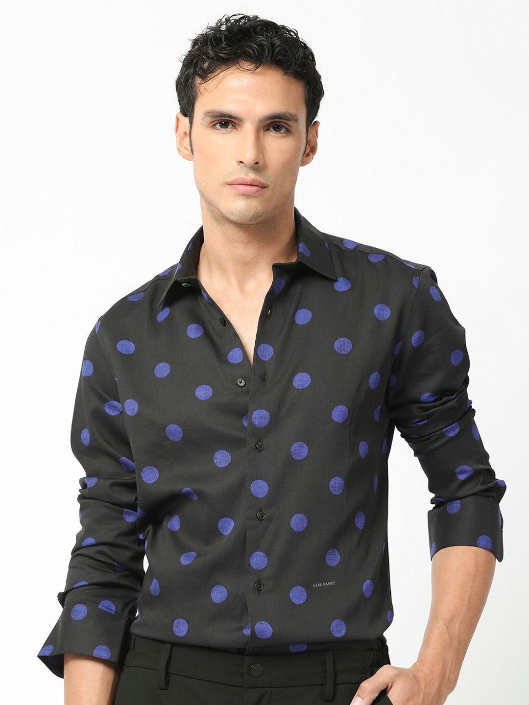 rare rabbit geometric printed  slim fit opaque casual shirt