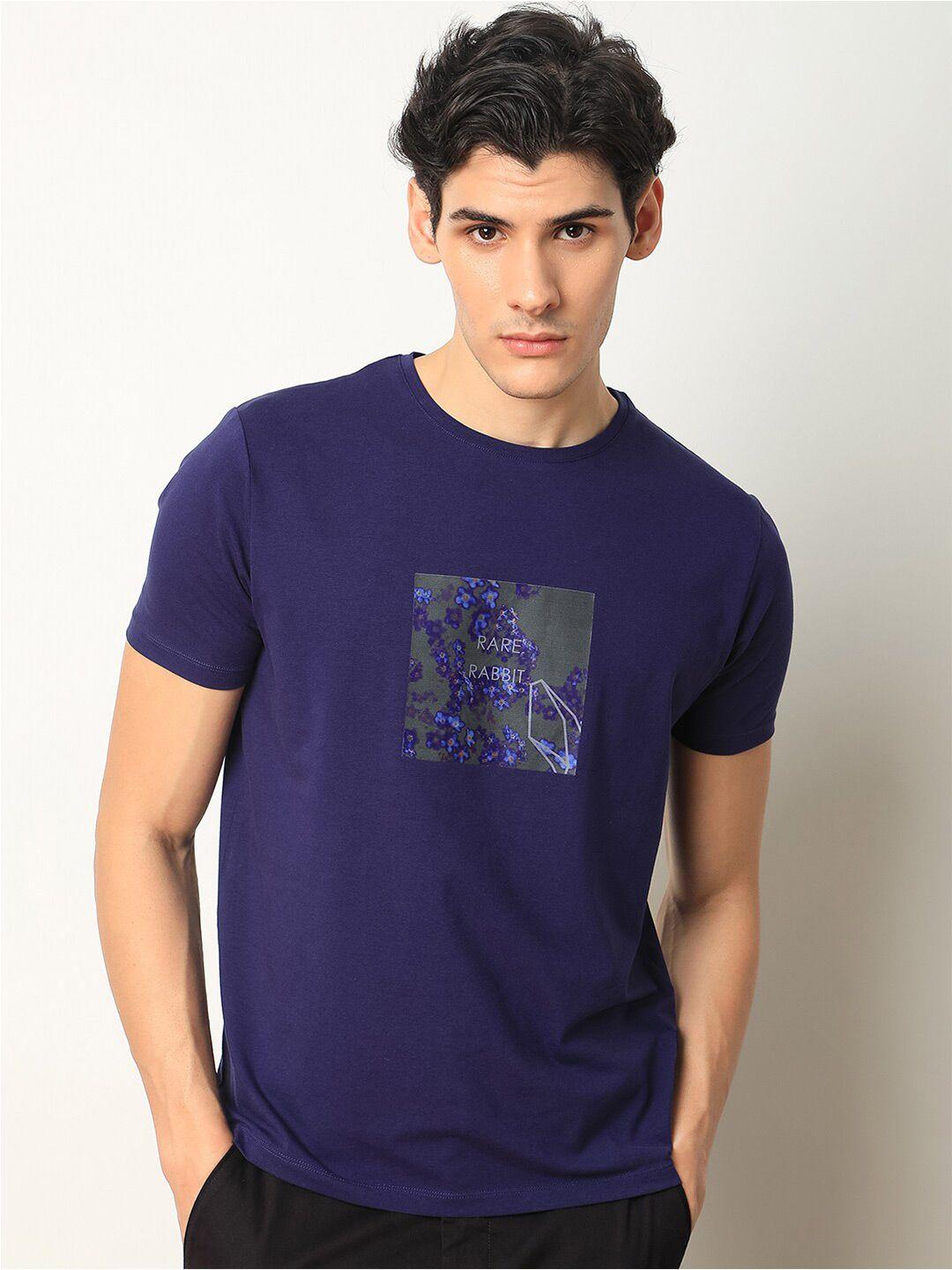 rare rabbit graphic printed slim fit cotton t-shirt