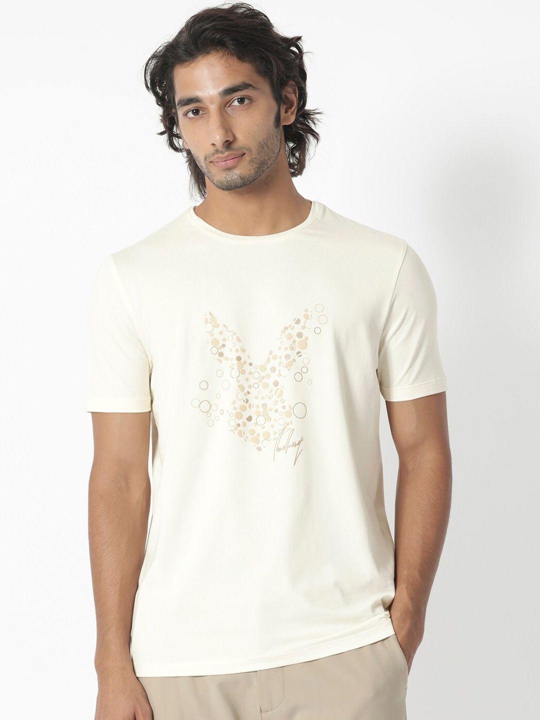 rare rabbit graphic printed slim fit cotton t-shirt
