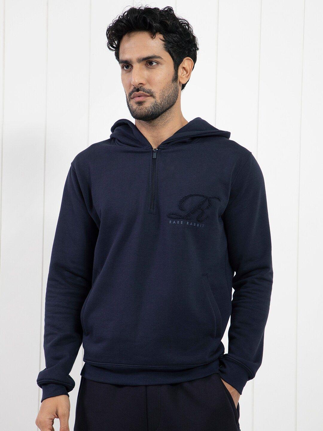 rare rabbit hooded cotton pullover sweatshirt