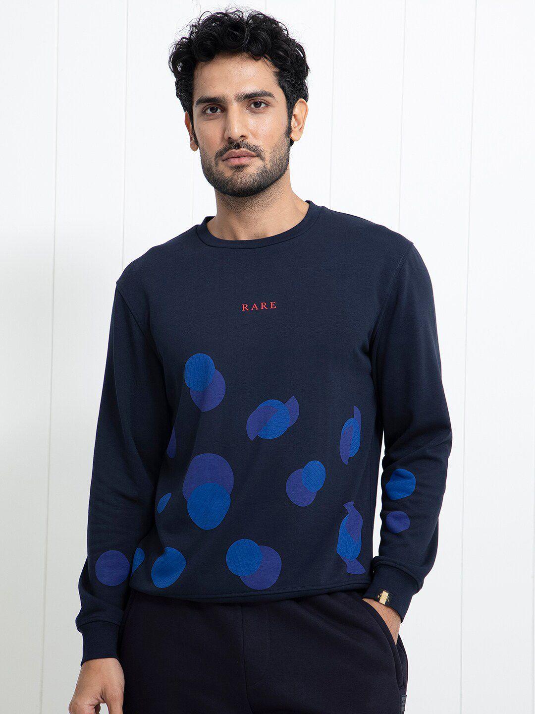rare rabbit long sleeves graphic printed cotton pullover