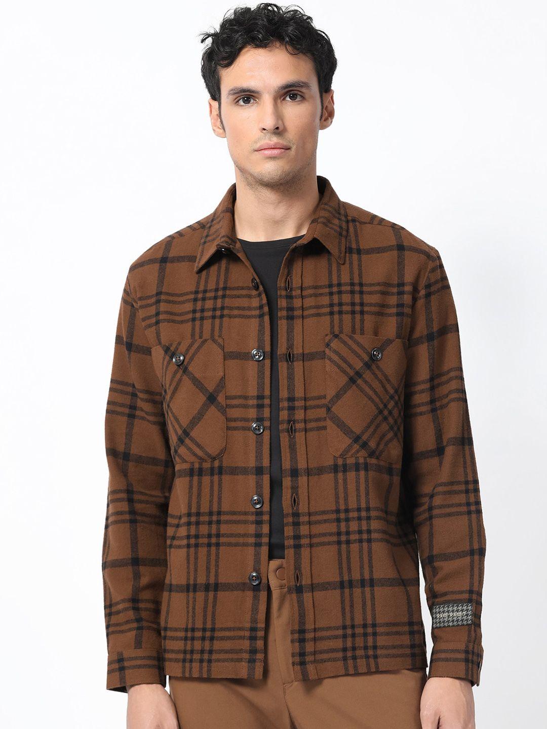 rare rabbit men brown checked tailored jacket