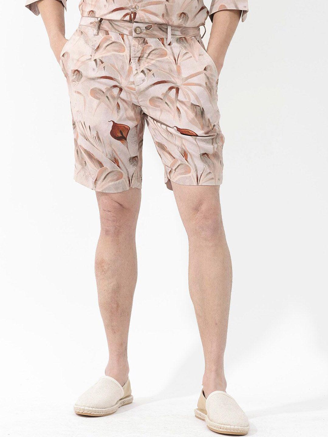 rare rabbit men floral printed shorts