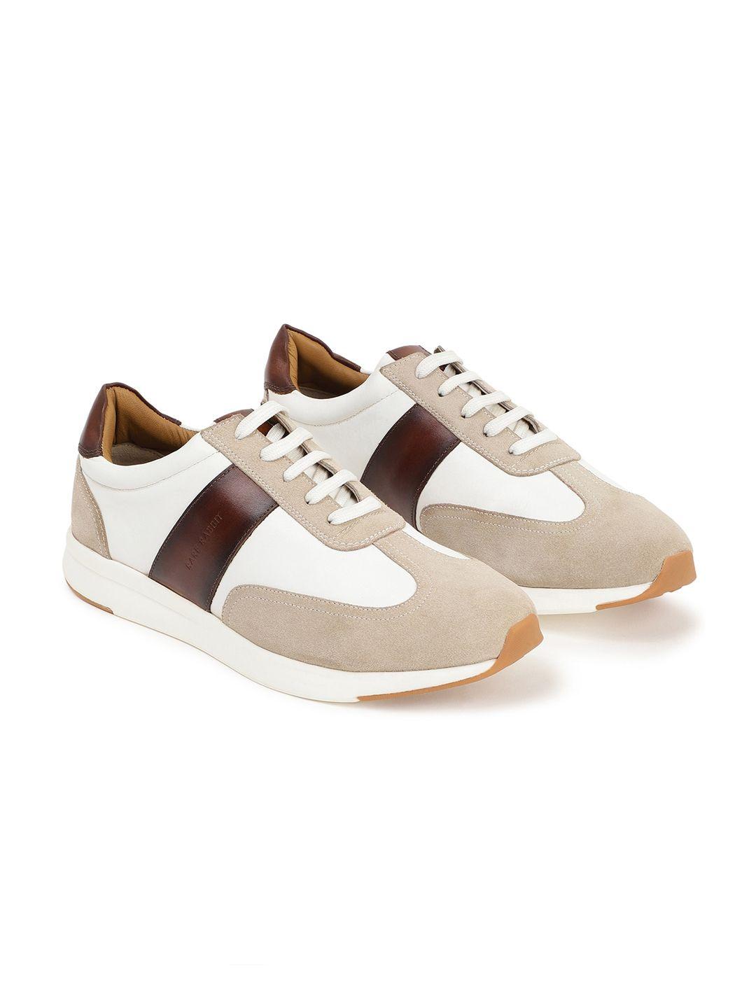 rare rabbit men ford colourblocked leather sneakers