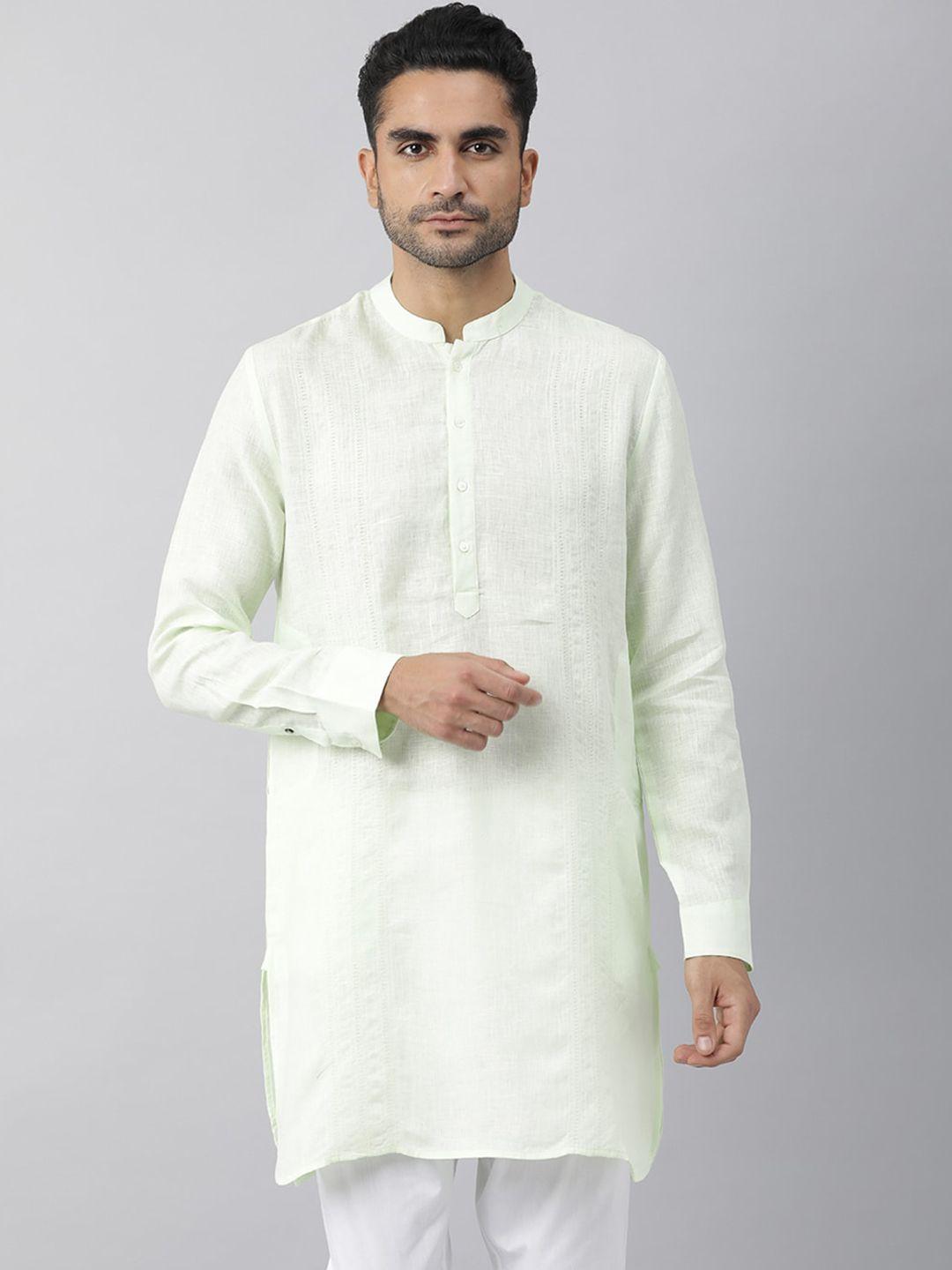 rare rabbit men green kurta