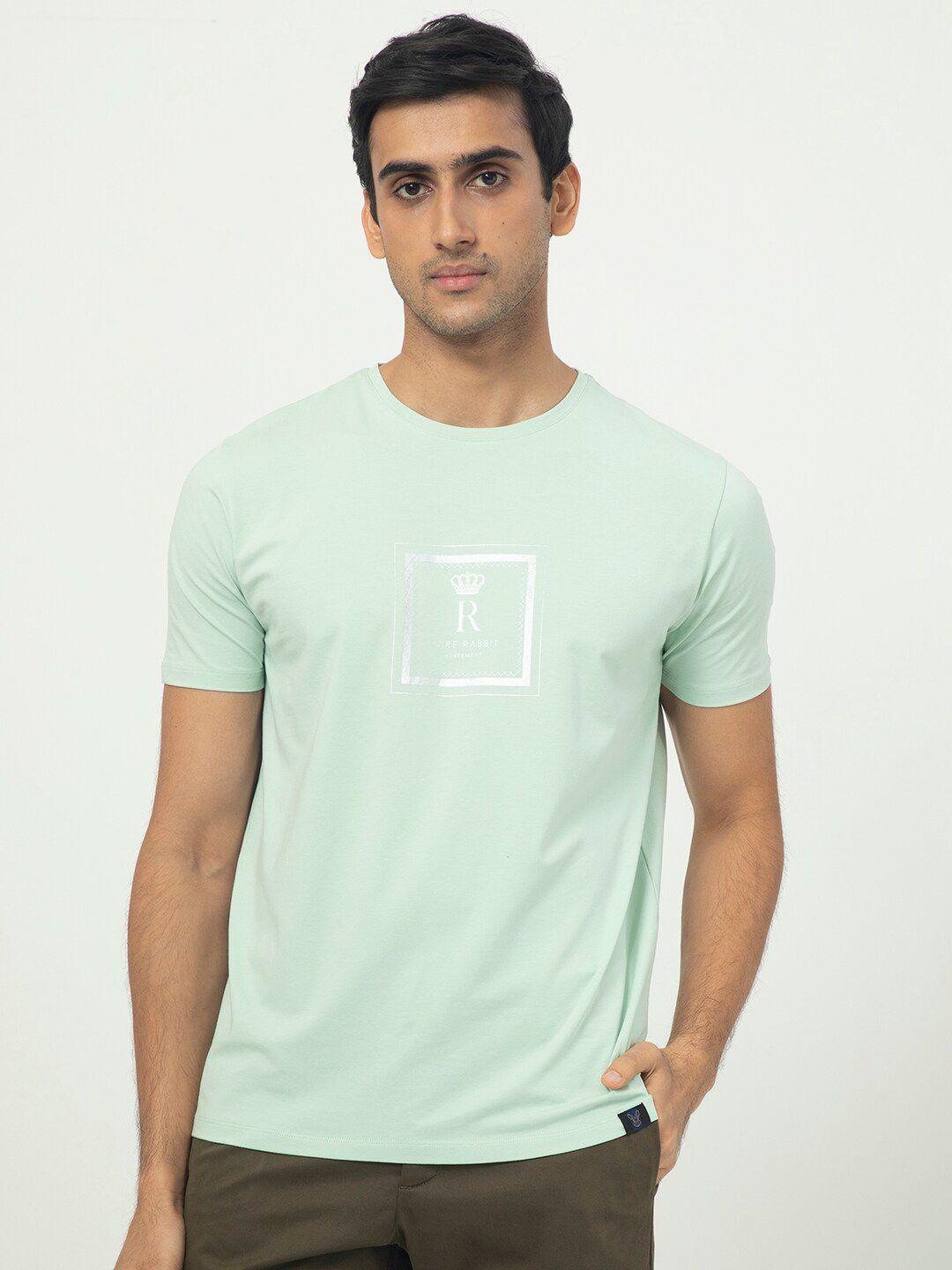 rare rabbit men green pockets slim fit t-shirt