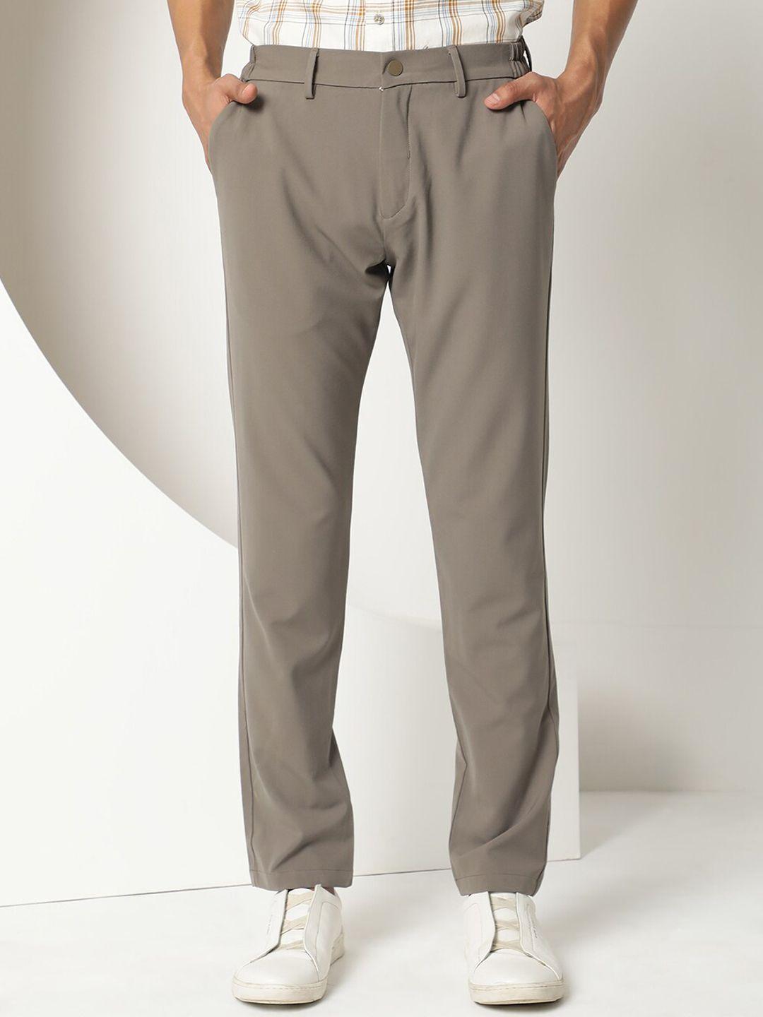 rare rabbit men mid-rise slim fit regular trousers