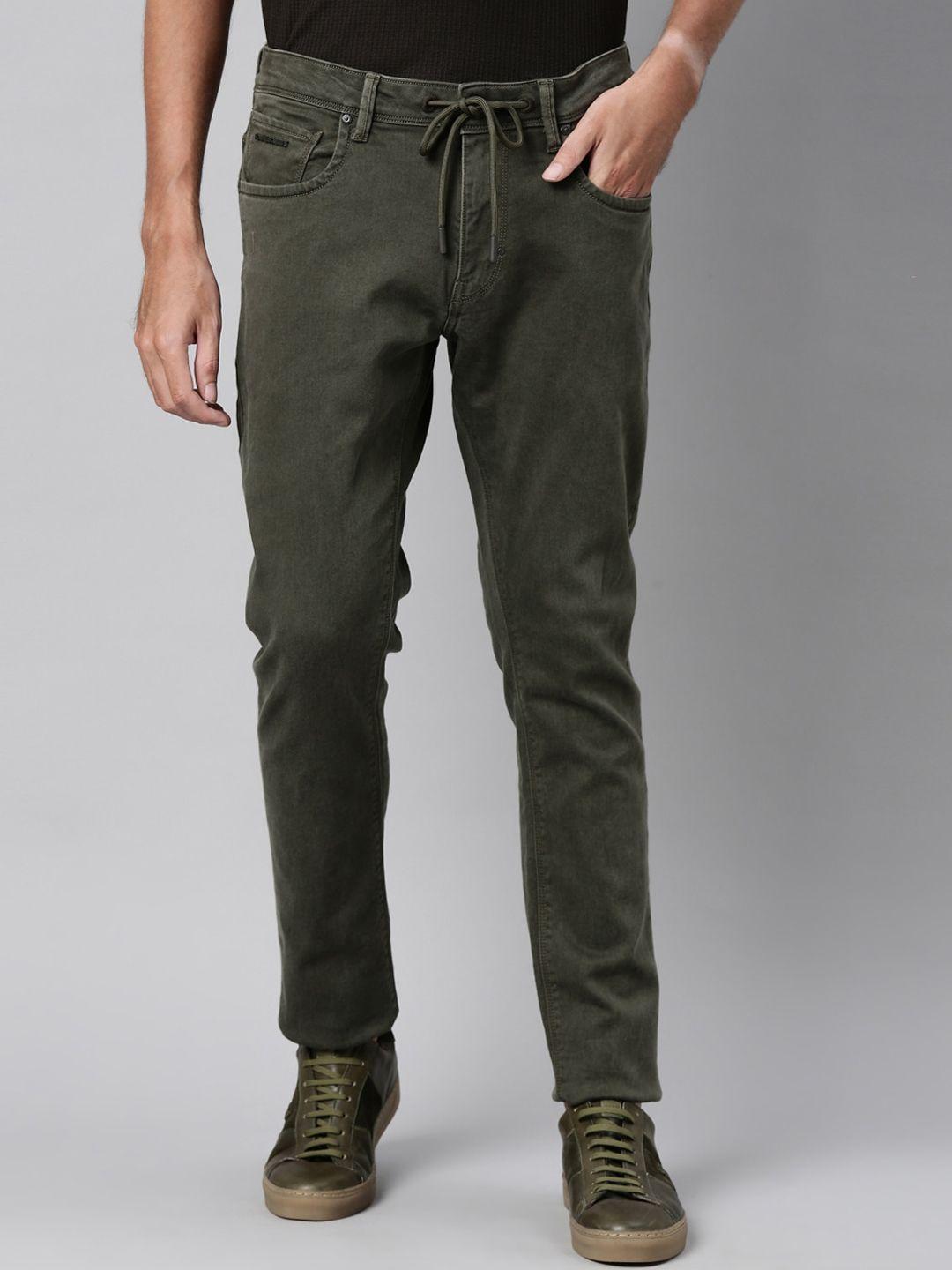 rare rabbit men olive green slim fit jeans