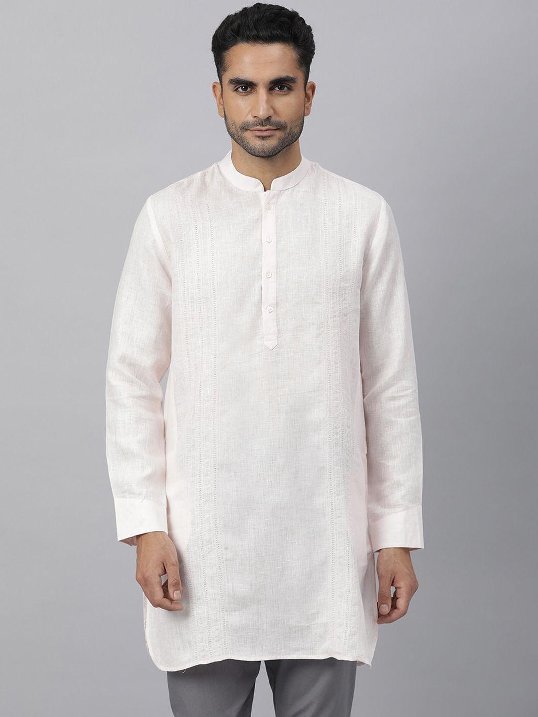 rare rabbit men pink kurta