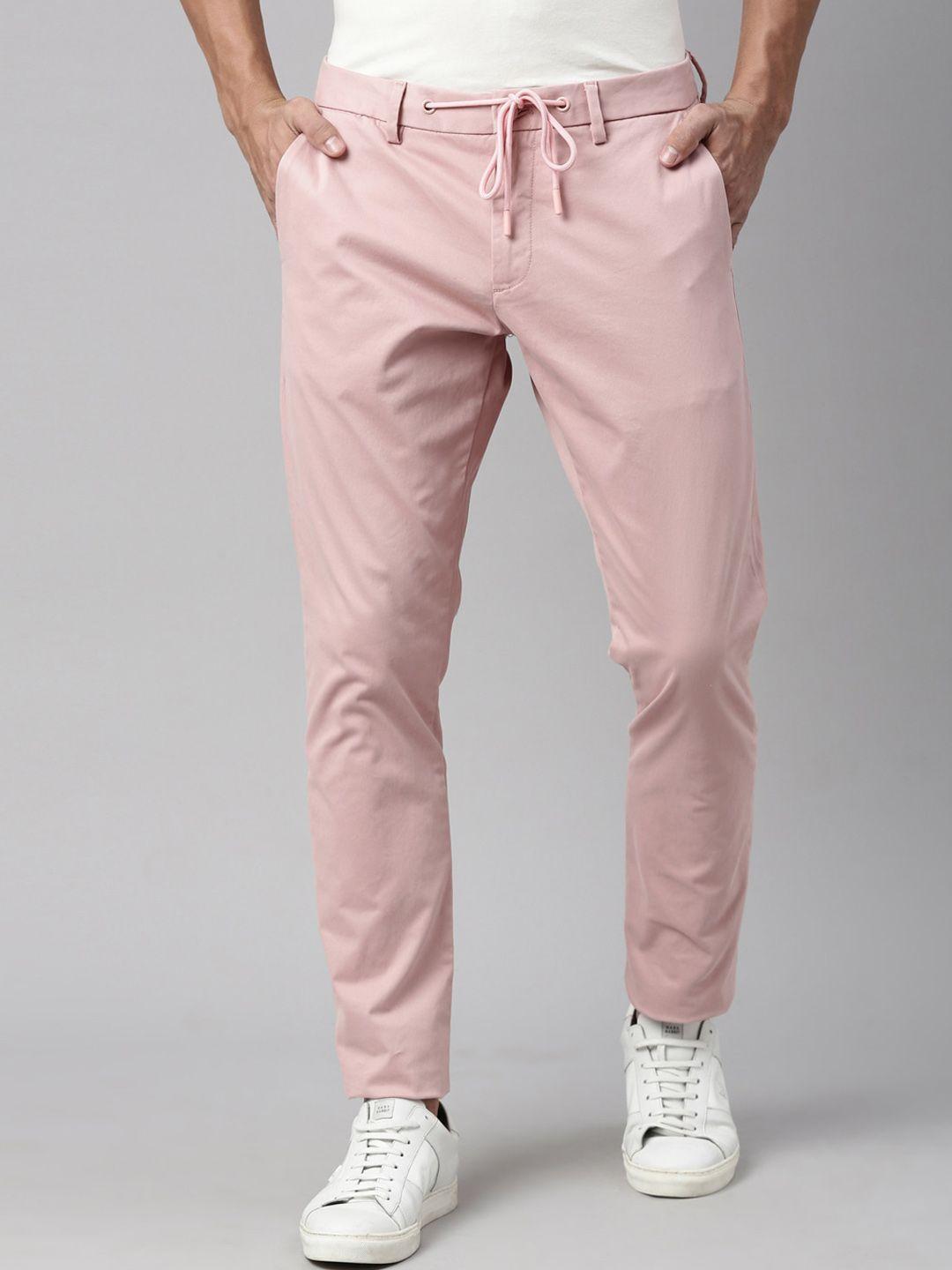 rare rabbit men pink solid chinos