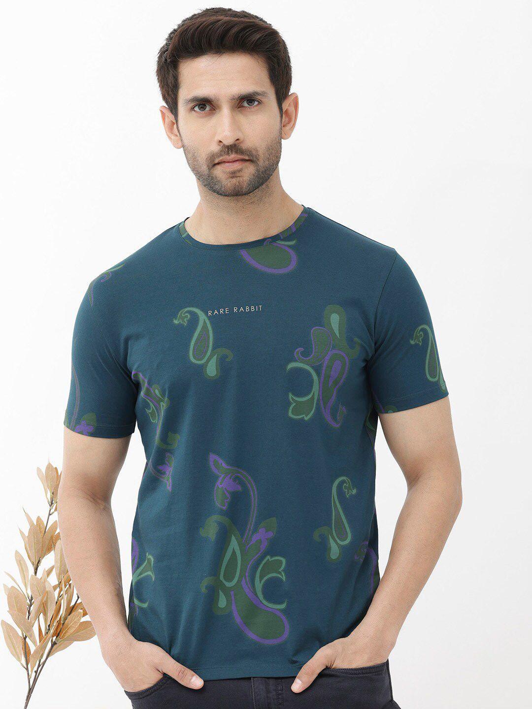 rare rabbit men printed pockets t-shirt