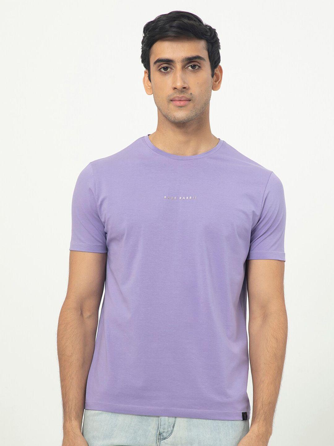 rare rabbit men purple slim fit t-shirt
