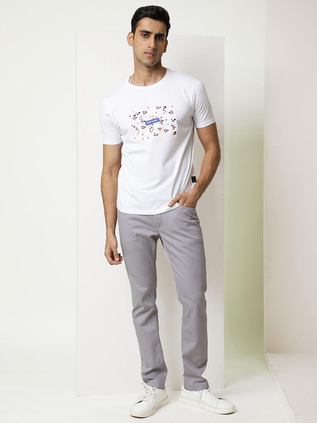 rare rabbit men slim fit cotton t-shirt