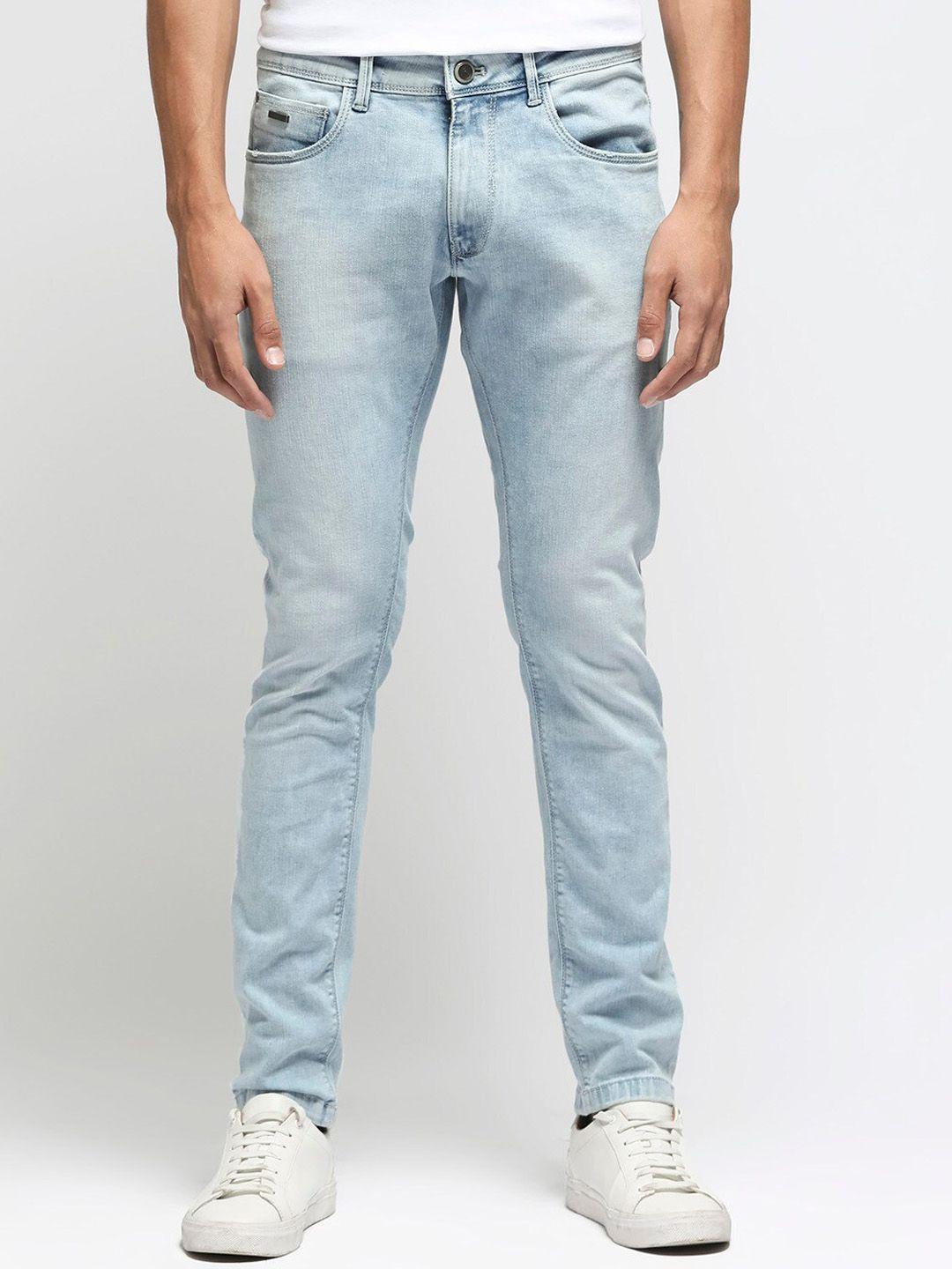 rare rabbit men slim fit heavy fade cotton jeans