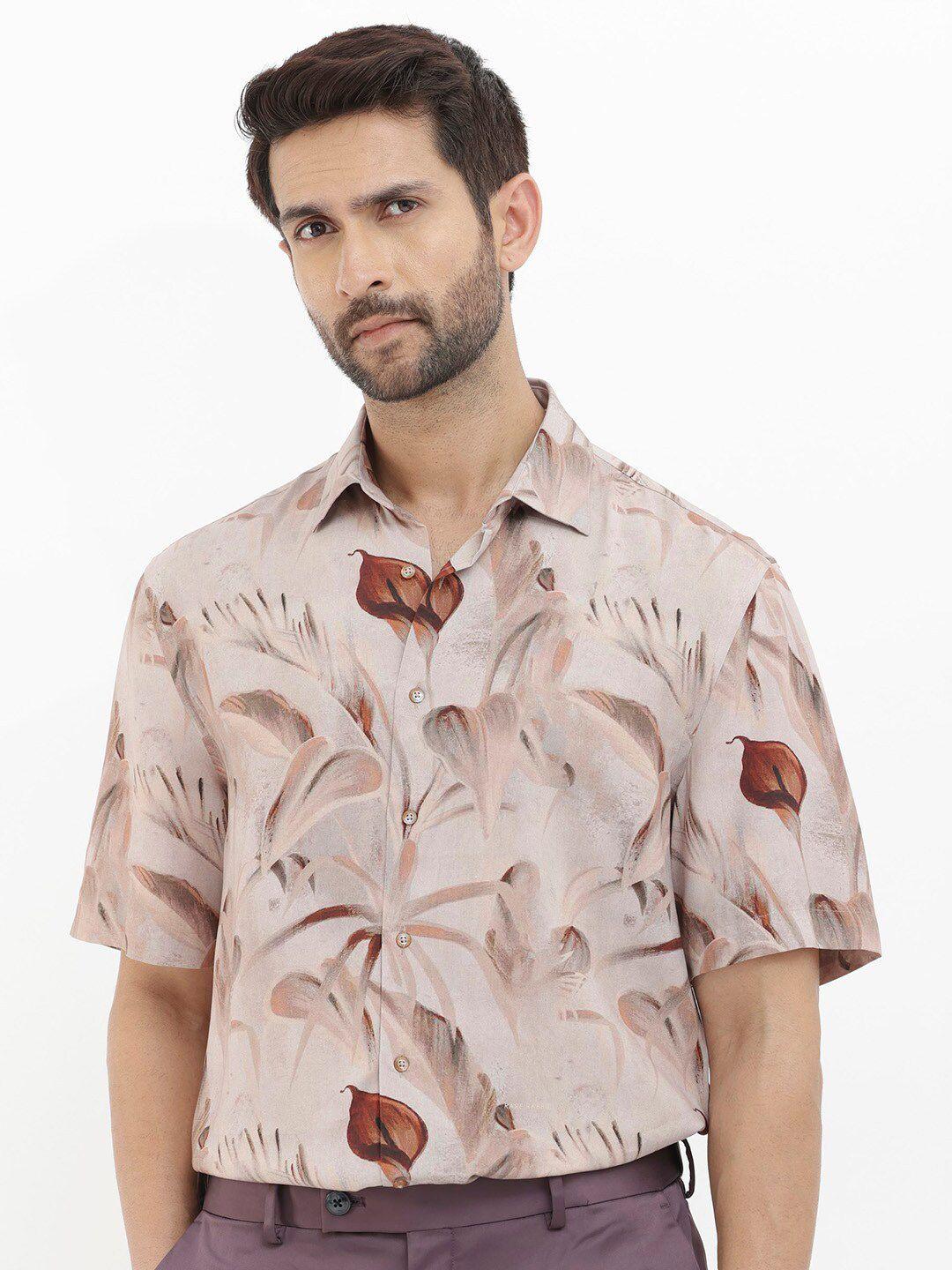 rare rabbit men standard opaque printed casual shirt