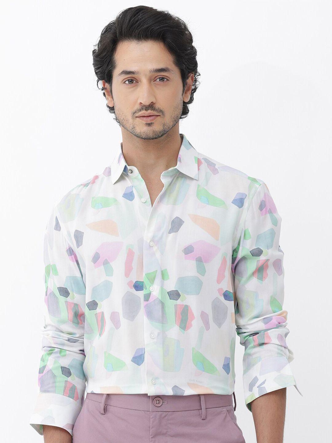 rare rabbit men standard opaque printed casual shirt