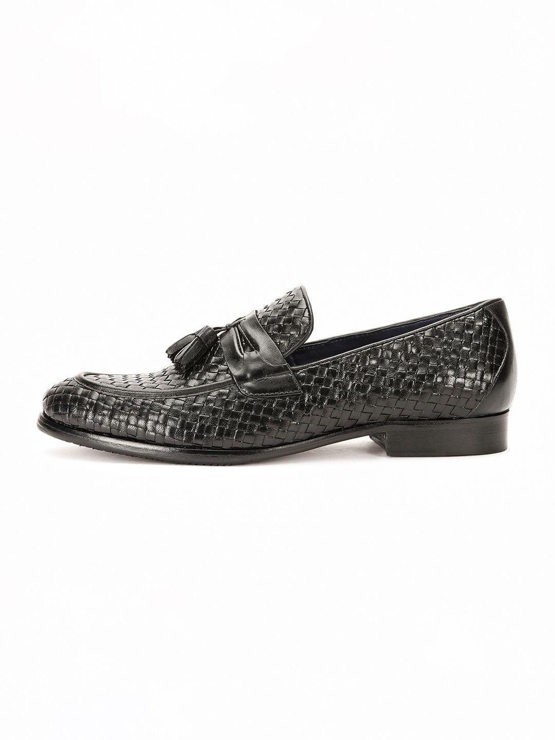 rare rabbit men textured leather loafers