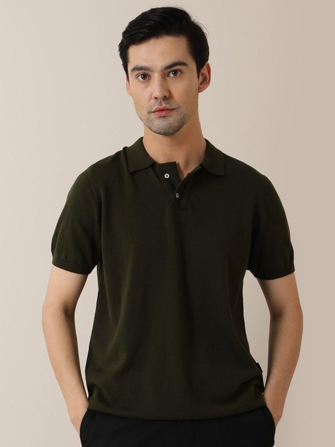 rare rabbit polo collar cotton slim fit t-shirt