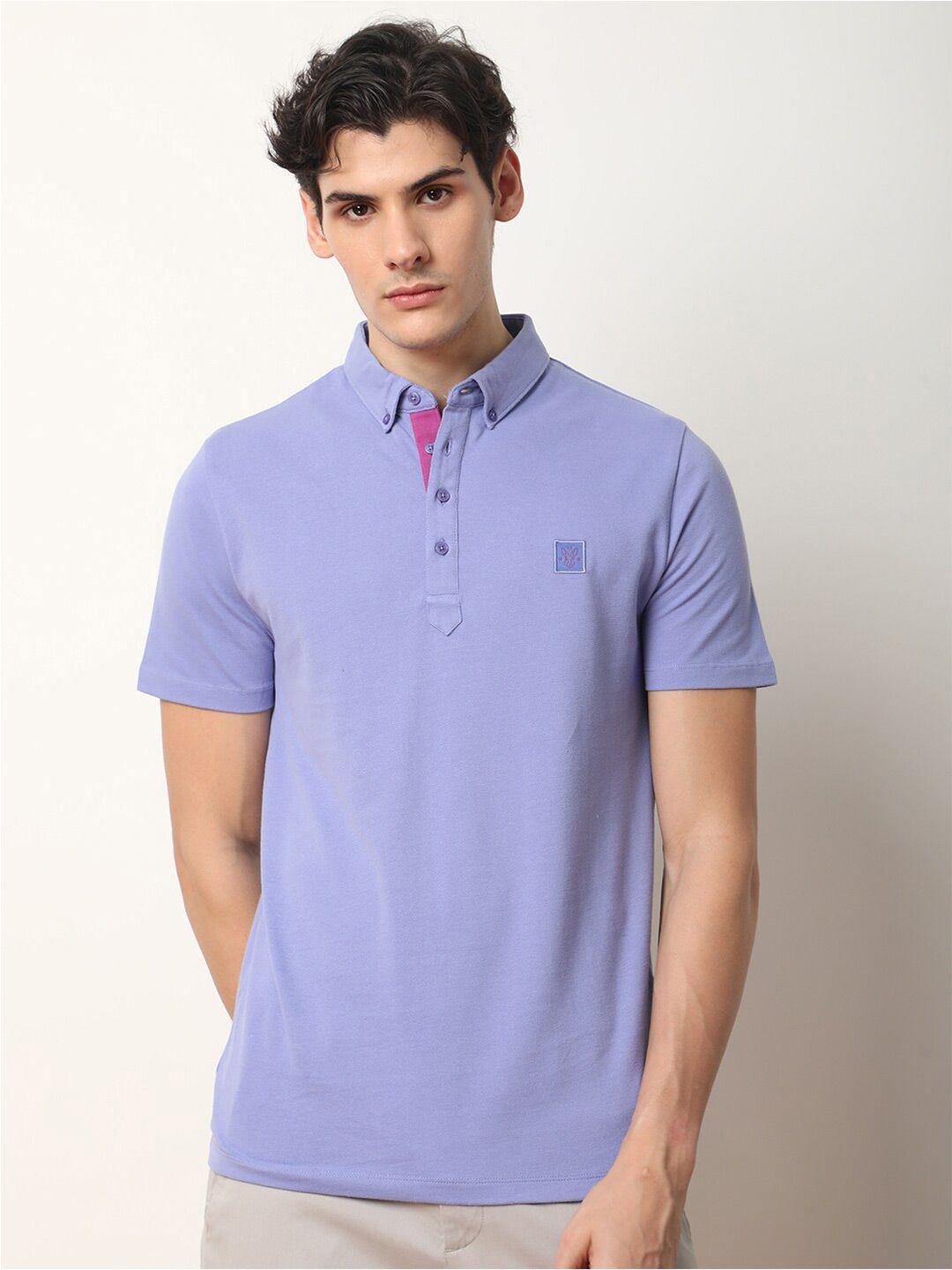 rare rabbit polo collar cotton slim fit t-shirt