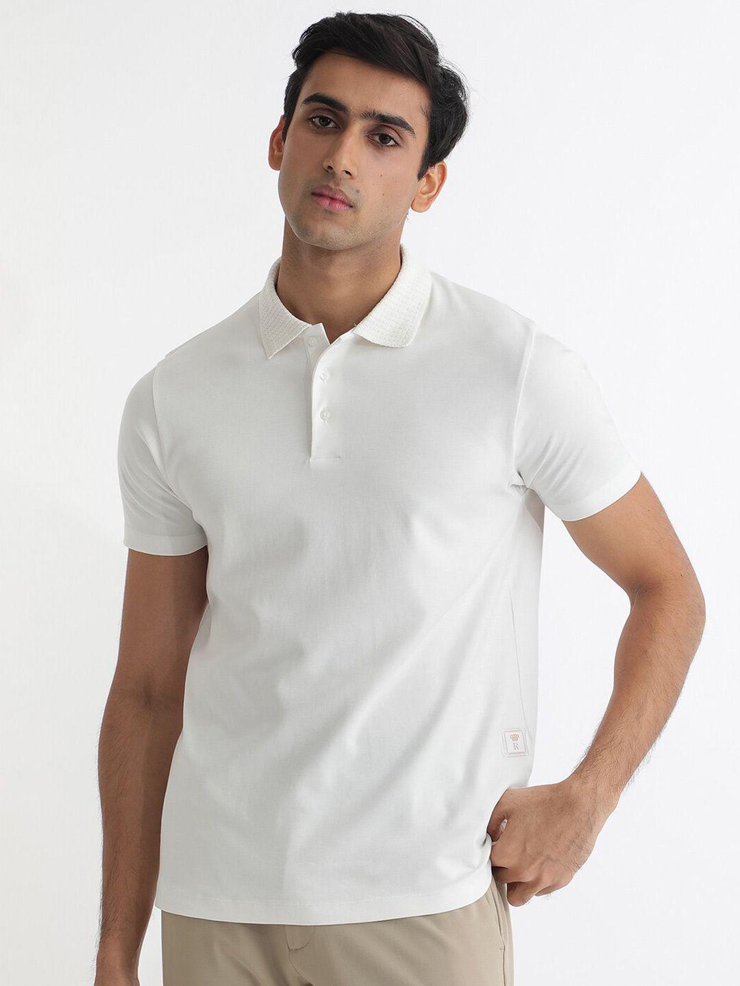 rare rabbit polo collar cotton slim fit t-shirt