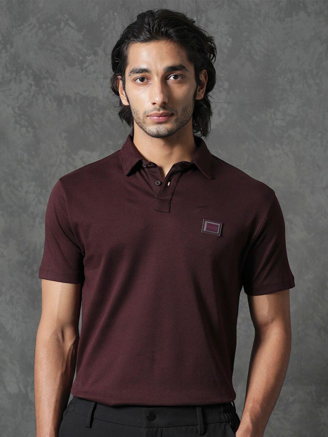 rare rabbit polo collar slim fit cotton casual t-shirt