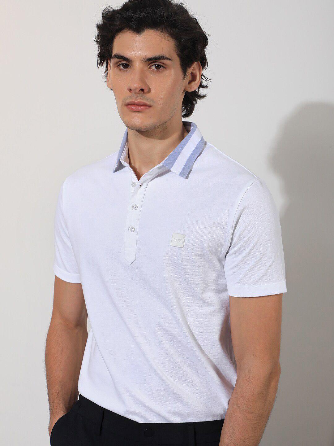 rare rabbit polo collar slim fit cotton t-shirt