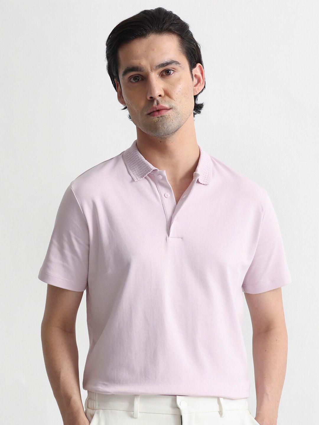 rare rabbit polo collar slim fit cotton t-shirt