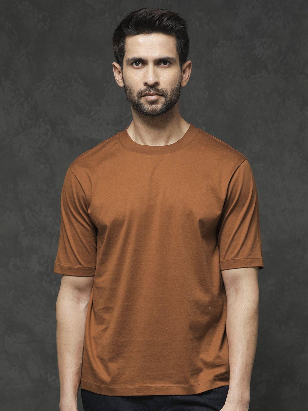 rare rabbit round neck cotton slim fit t-shirt