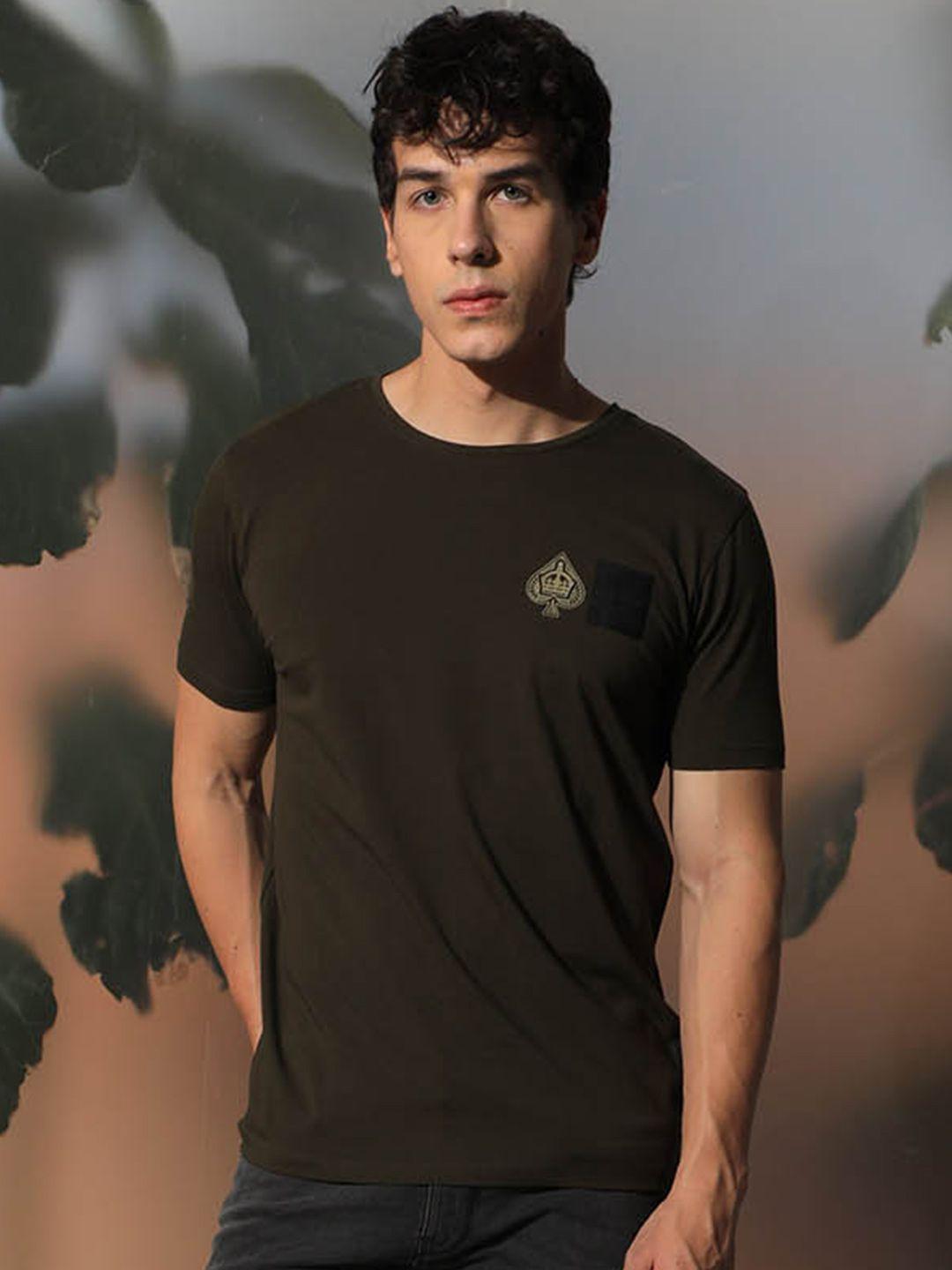 rare rabbit round neck slim fit cotton t-shirt