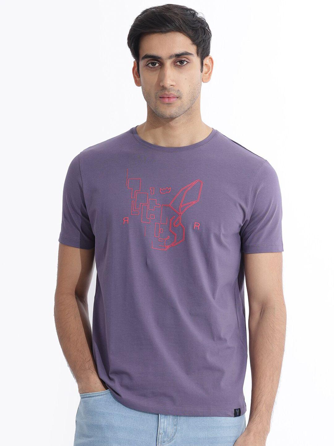 rare rabbit round neck slim fit t-shirt