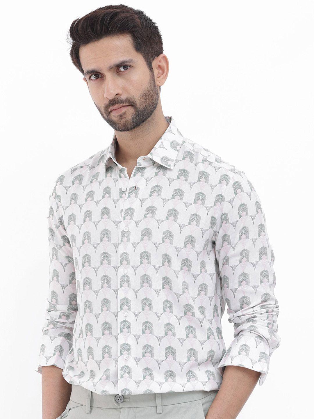 rare rabbit slim fit ethnic motifs printed casual shirt
