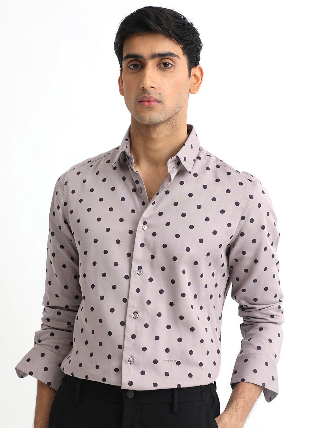 rare rabbit slim fit geometric printed cotton casual shirt