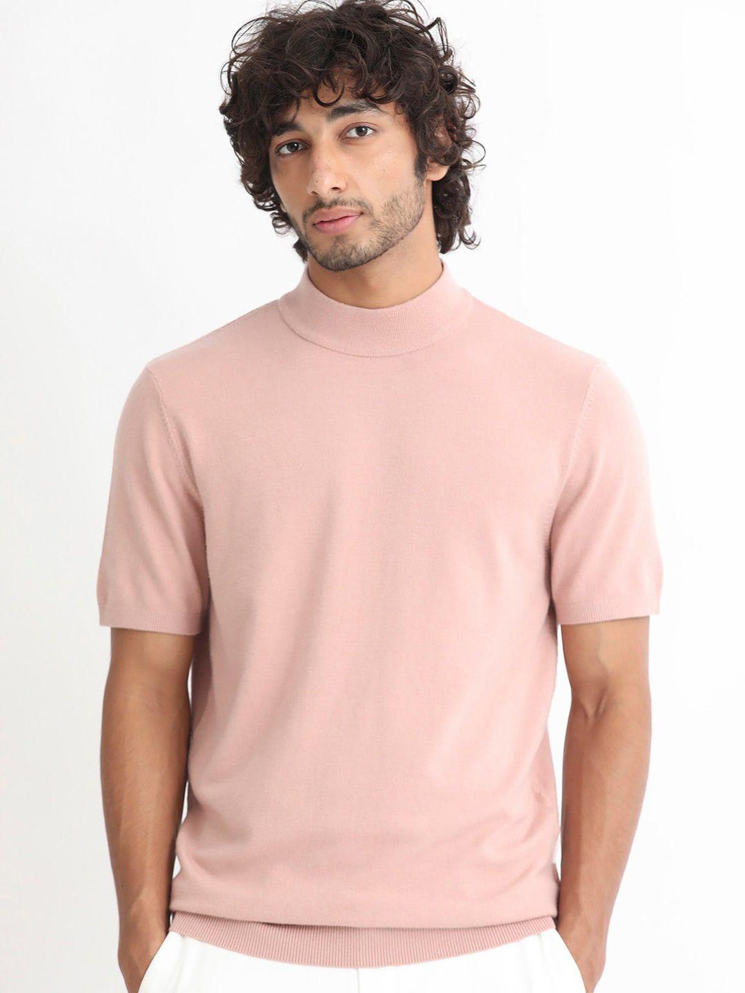 rare rabbit slim fit knitted casual t-shirt