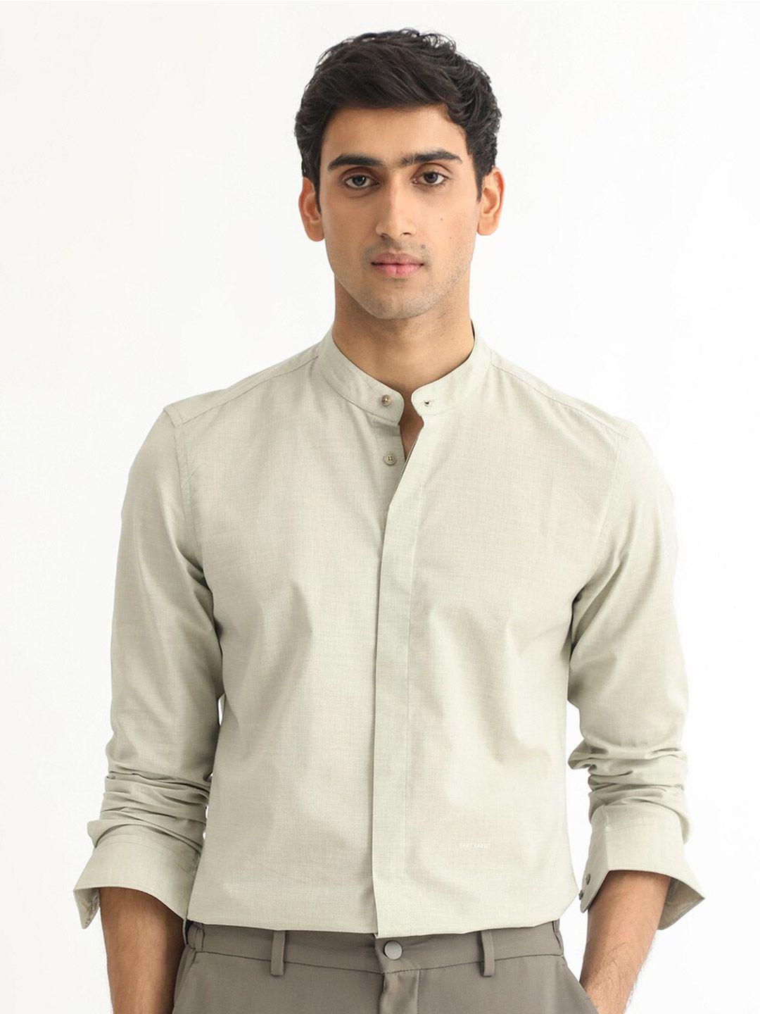 rare rabbit slim fit opaque cotton casual shirt