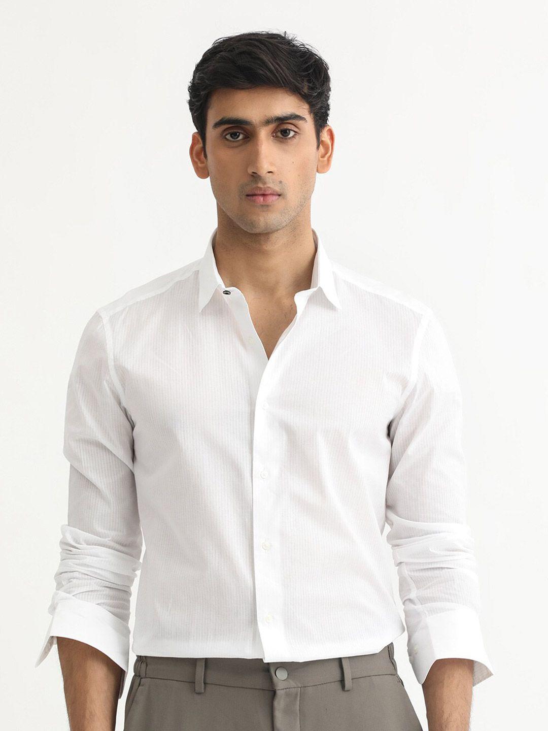 rare rabbit slim fit spread collar cotton casual shirt