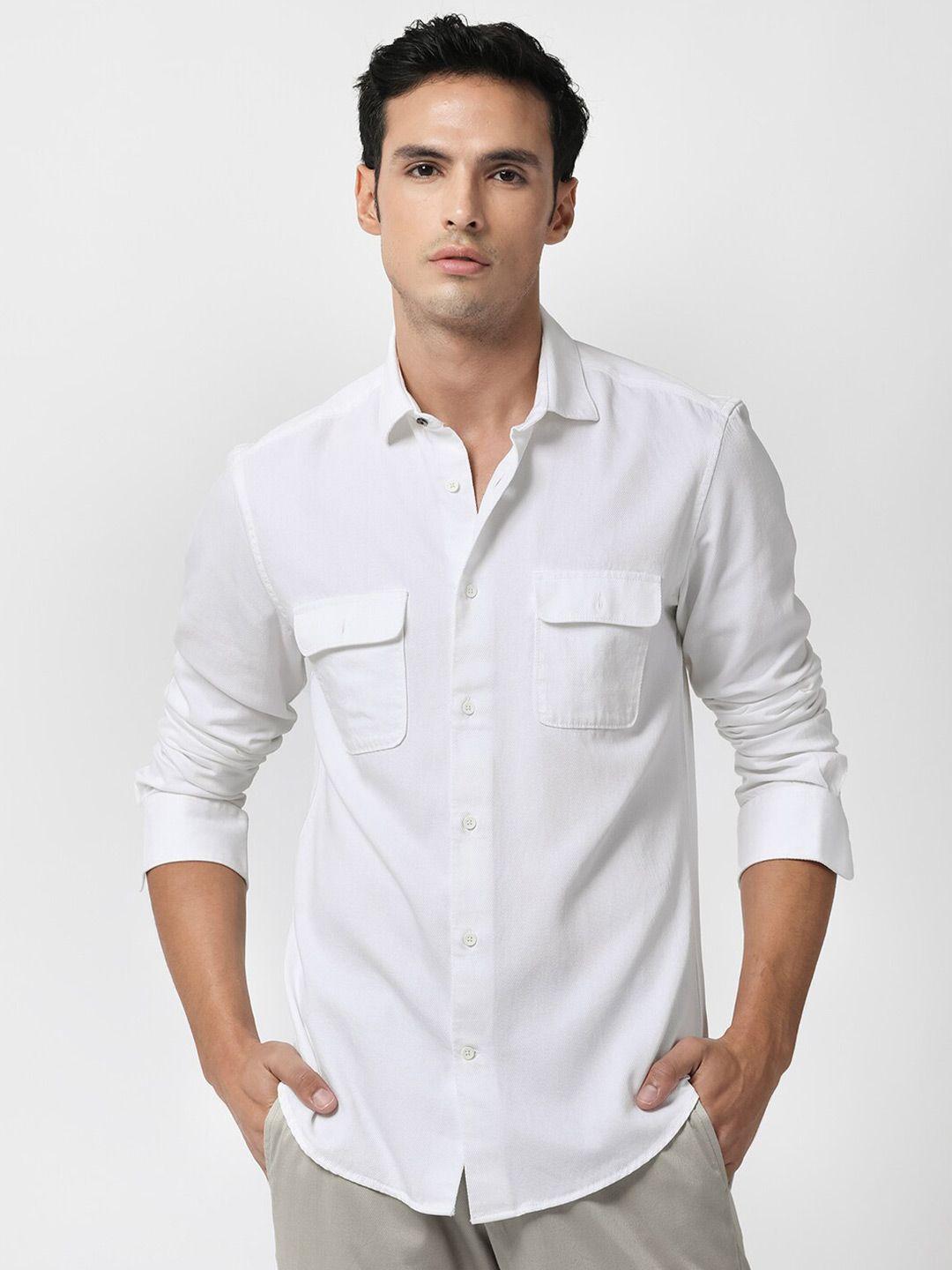 rare rabbit slim fit spread collar cotton casual shirt