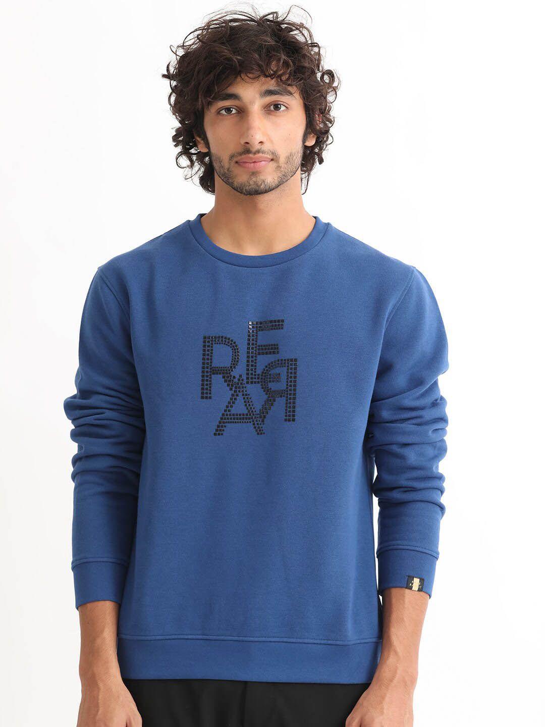 rare rabbit typography printed cotton sweatshirt