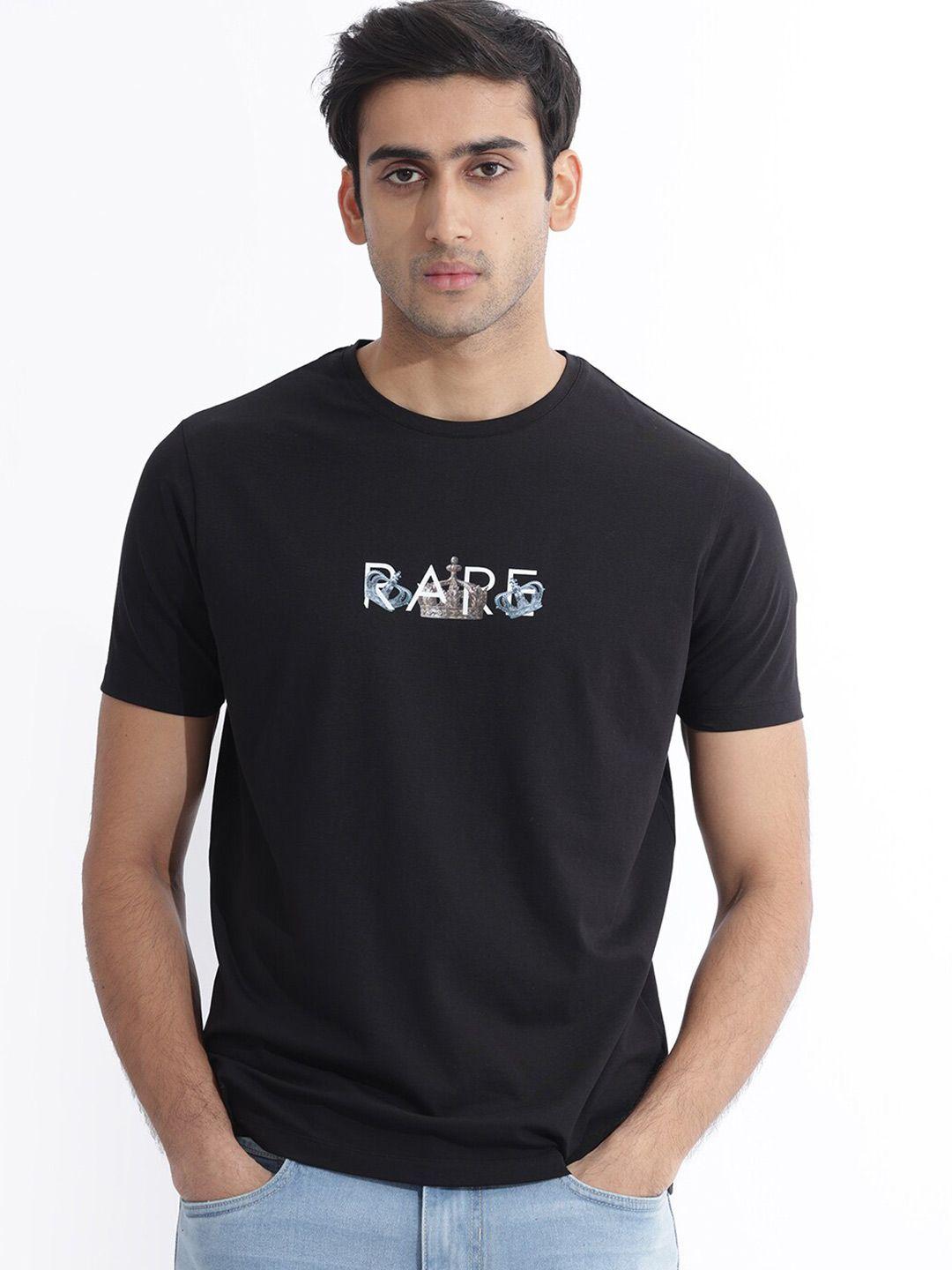 rare rabbit typography slim fit t-shirt